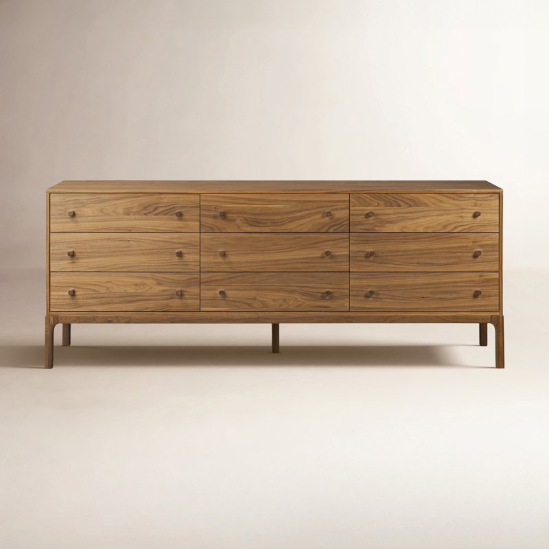 Arturo 9 Drawer Dresser-Natural Walnut
