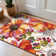 Florentia Floral Tufted Orange/Pink/Ivory Non-Slip Rubberback Area Rug