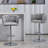 Stylish Adjustable Swivel Bar Stools Set Of 2, Ideal For Kitchen Island, Cafe, Pub And More.