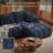 108.3" Sectional Couches For Living Room – Modern Modular Boneless Couch, Upholstered L-Shape Sofa, Oversized Deep Seat 3-Seater Modular Sectional Sofa-240679176-263478512
