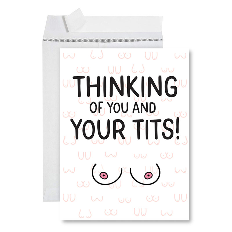 «Jumbo Funny Breast Cancer Card For Women»
