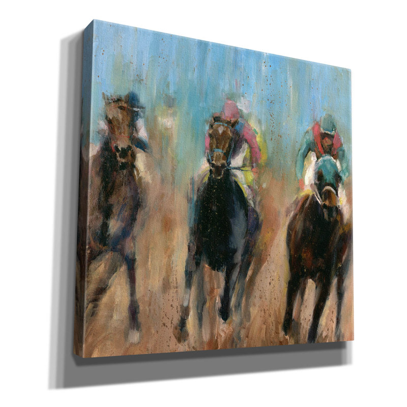  «Run» par Valtcho Tonov, art mural sur toile, 12 po x 12 po, H 18 po x l 18 po x P 0,75 po
