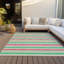 Tapis vert / rose en polyester tissé à la machine Kinslee-518625431