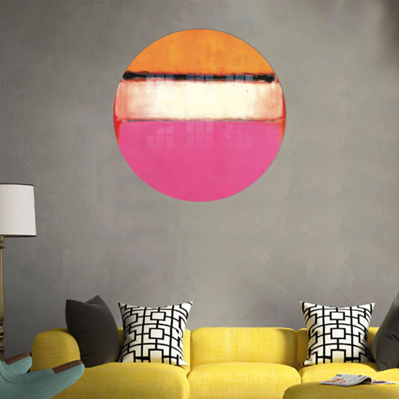 Cadeau de décoration d'art personnalisé pour papa avec impression de verre bohémien inspiré de Mark Rothko