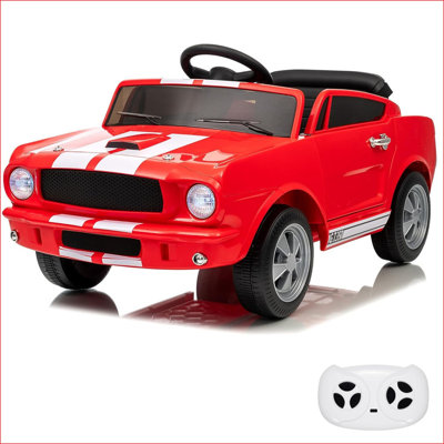 12V 4.5Ah Electric Car for Kids, Ride On Toys for Toddlers with Remote Control, Battery Powered Upgrade Panel, Bluetooth, Shock Absorbers, Safety Belt