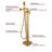 1 Handle Floor Clawfoot Tub Faucet with Diverter-55321988