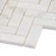 Alaska White Herringbone Polished Marble Tile