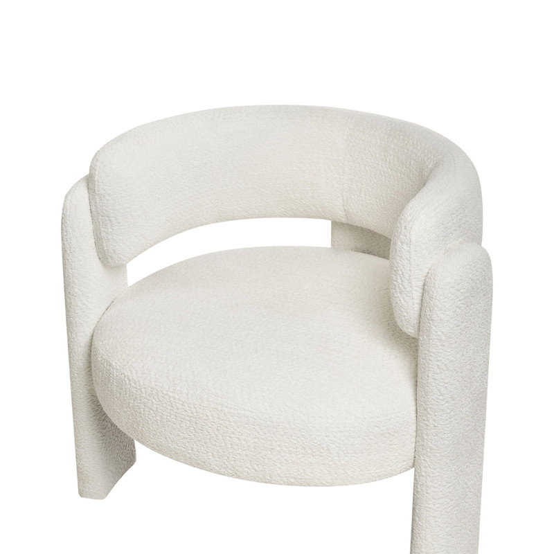 Upholstered Armchair, White