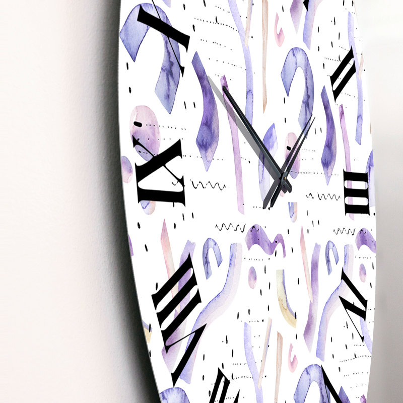 Horloge murale Minimal Organic Lavender, Petit