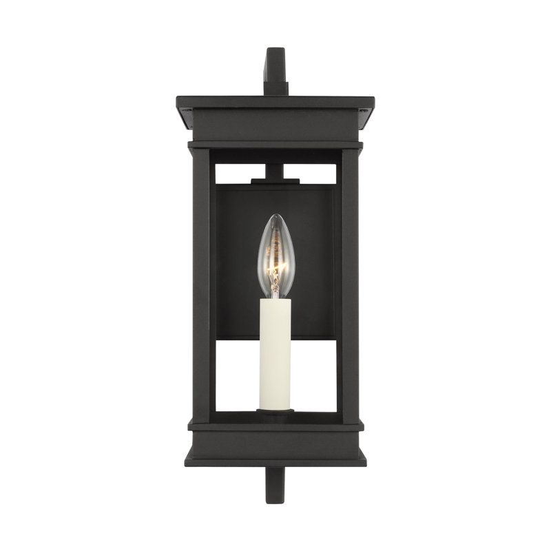 Lanterne murale 1 lumière Shawn, H 15 po x l 6,25 po x P 6,25 po, Noir texturé
