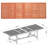 Anautica 8 - Person Wood Patio Dining Set with Rectangular Table , Cushions Included
