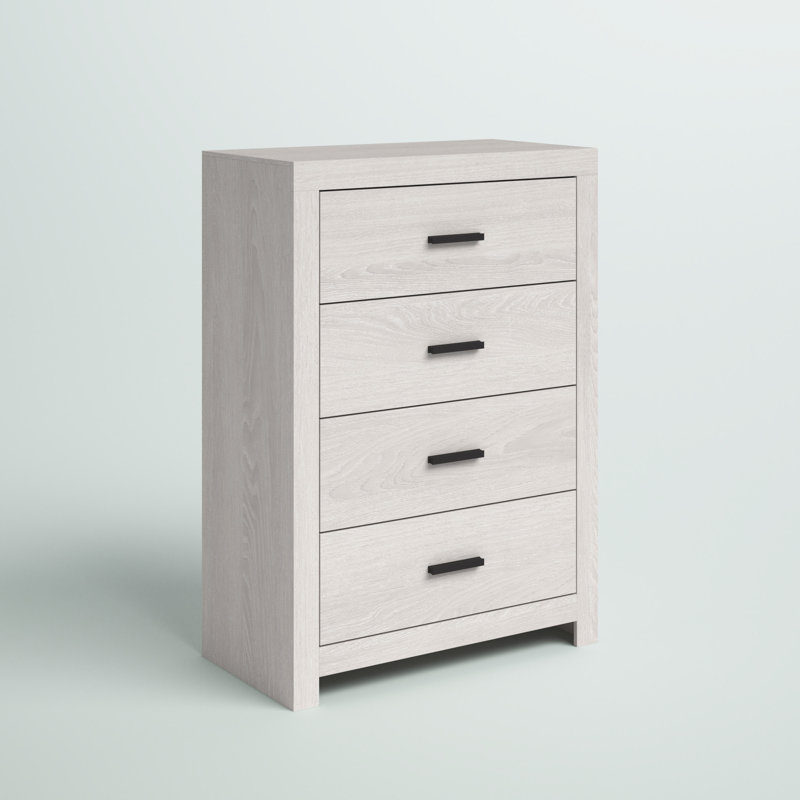 Alferetta 31.5'' W 4 - Drawer Dresser, Coastal White