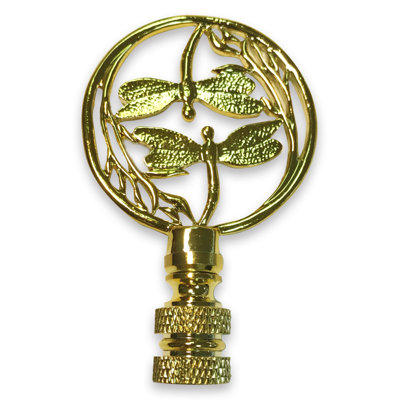 Double Dragon Fly Filigree Lamp Finial