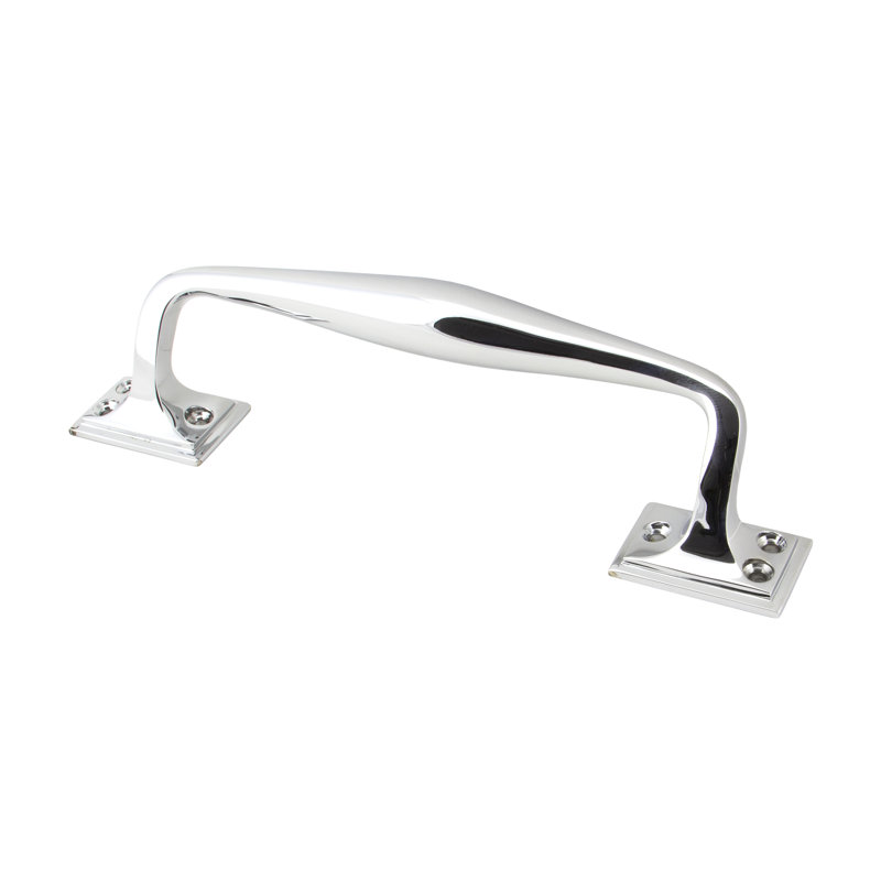 Art Deco Pull Handle, Polished Chrome