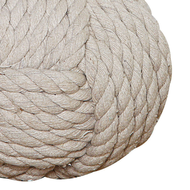 Dag Rope Knot Weighted Floor Stop, White