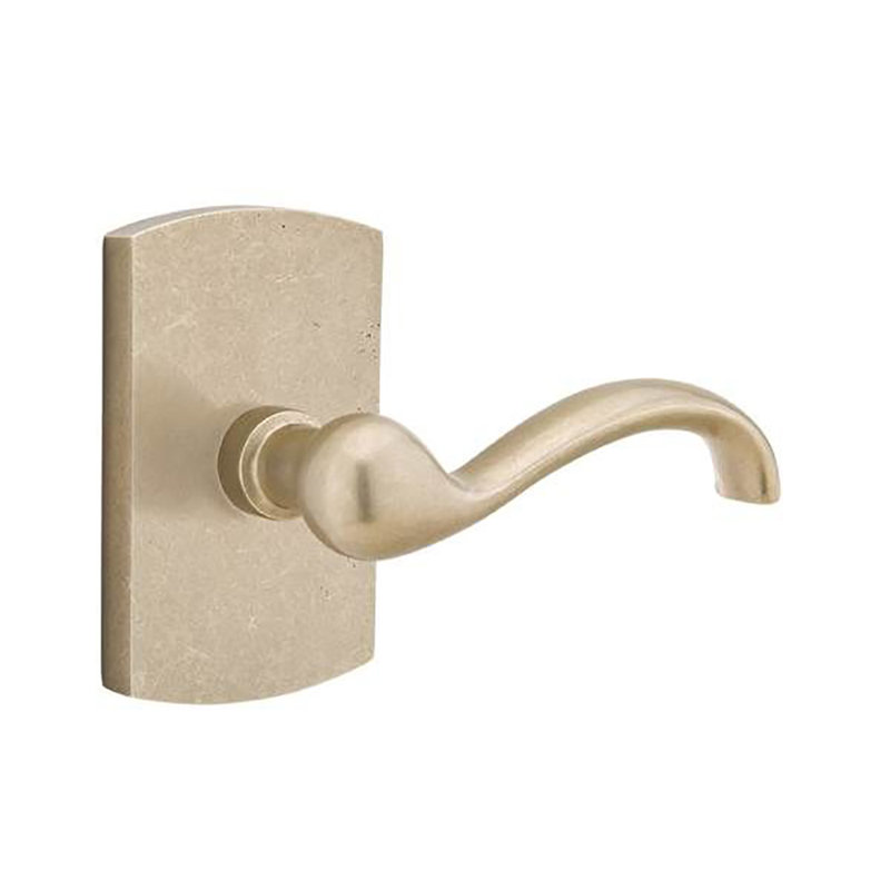 Teton Wave/Drop Passage (Hall & Closet) Door Lever with Rectangle Rosette, Left