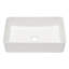 Lavabo de salle de bain vasque rectangulaire en céramique blanche L 21-1 / 4 po x l 13 po Lordear