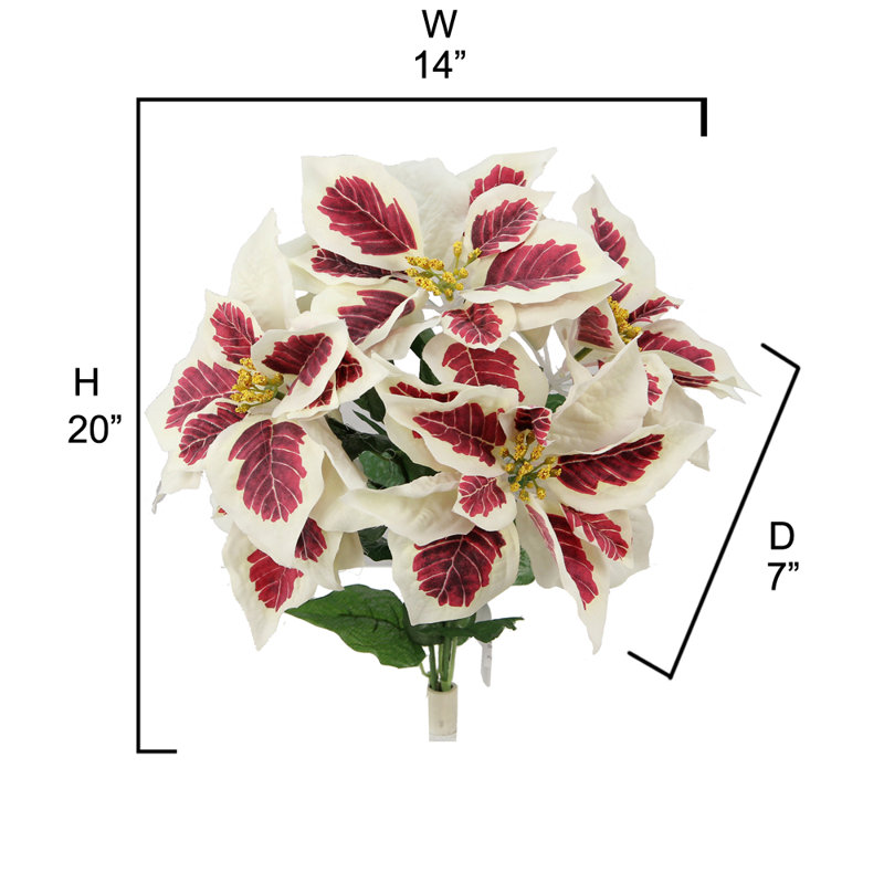 Bouquet de poinsettias artificiels 5 tiges