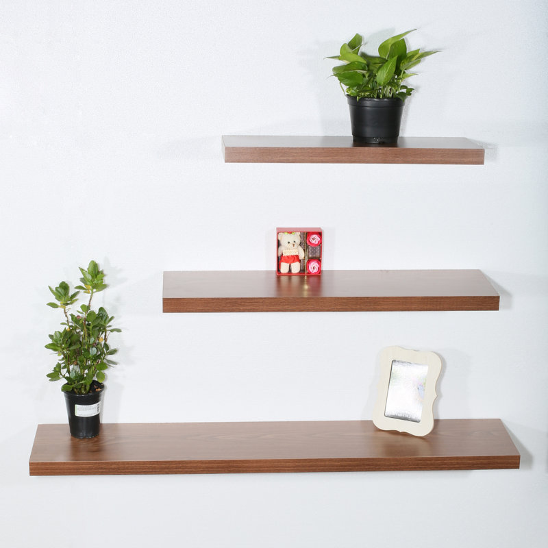 Franky 3 Piece Floating Shelf, JD Walnut