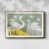 Toile avec cadre flottant or