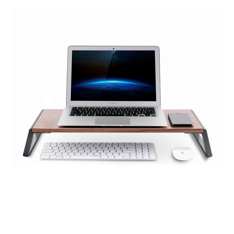 Support à moniteur ergonomique, Noyer