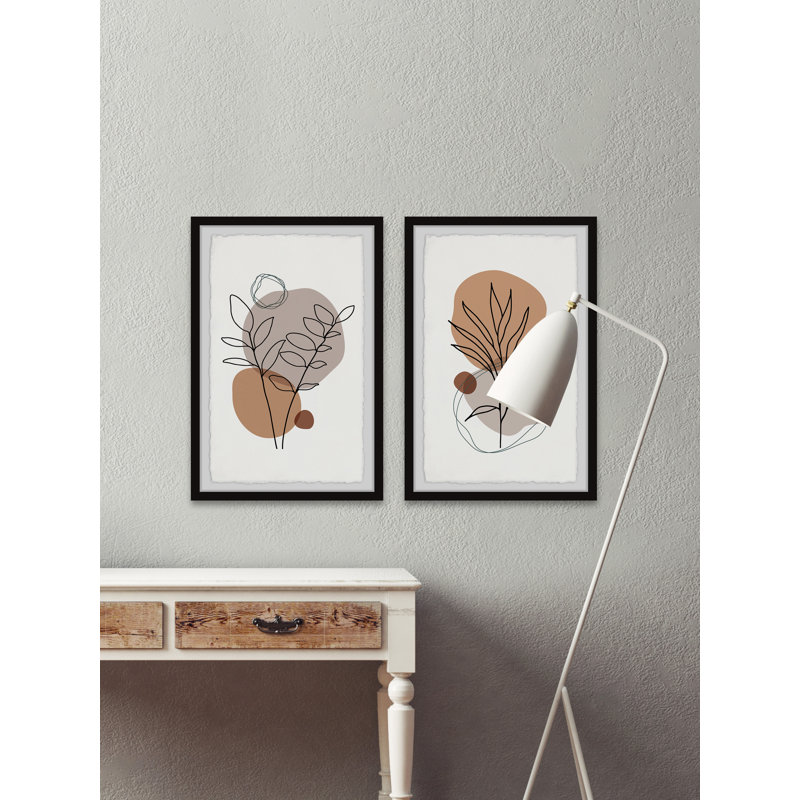 " Growing On Boulders " 2 - Pieces, 18" H x 12" W