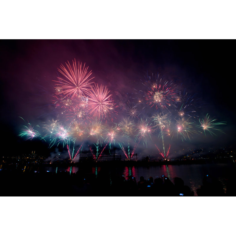 Fireworks - Wrapped Canvas Print, 51cm H x 76cm W x 3.8cm D