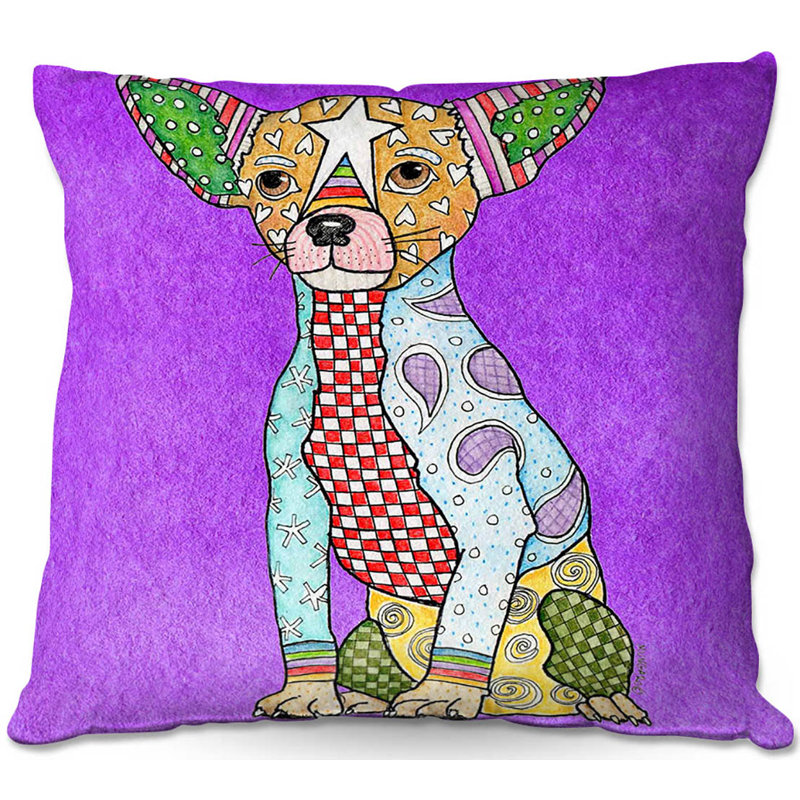 Reversible Throw Pillow, 16" x 16", Indigo