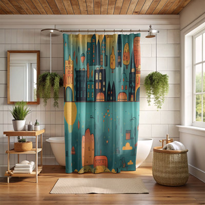 Rideau de douche Zesty Town - Premium