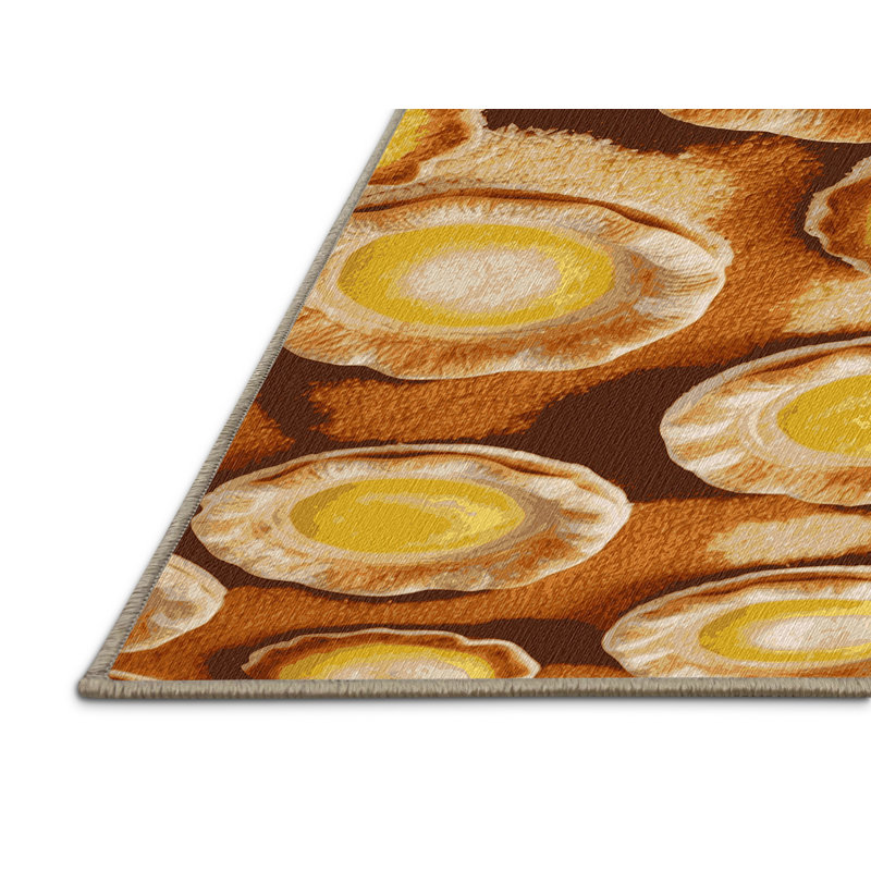  Tapis lavable et pastel de nata, Rond 4 pi