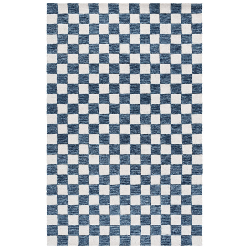 Tapis bleu / ivoire Freemont, Rectangle de 5 pi x 8 pi