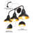 Yorklyn Matte Black Dimmable Vanity Light-1035767888