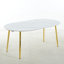 Table extensible, table à manger, table de bureau, table basse, pieds en métal, plateau en bois aggloméré-1127216075