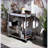 Serving Cart with Wine Rack &amp; Stemware Shelf | Chrome Metal Frame | Walnut Wood Veneer