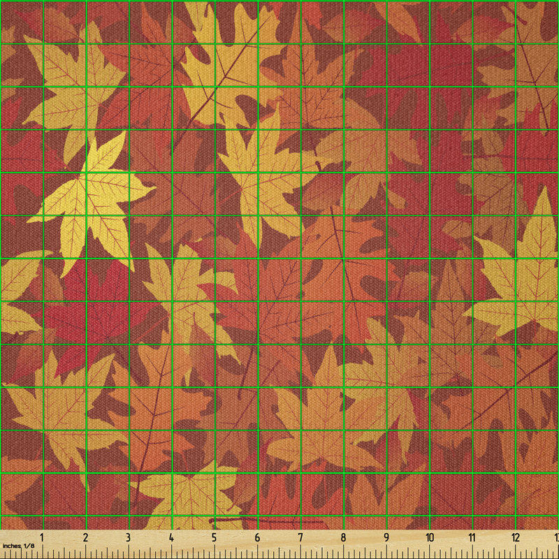 Dearmas Autumn Fall Season Maple Leaves Multi-Purpose Fabric
