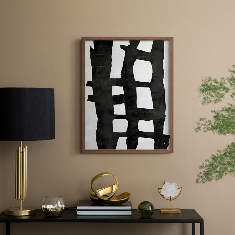 «Abstract CCXI», reproduction encadrée - prête à être accrochée, Brun, H 10 po x l 8 po