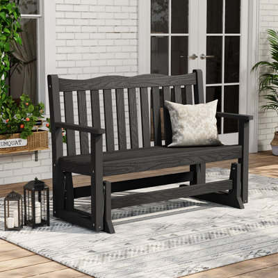 49.21" Outdoor Glider Bench by Red Barrel Studio