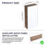 Armoire de salle de bain murale à miroir avec tablettes réglables