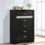 Commode de chambre à 6 tiroirs Annie noire-1748477994