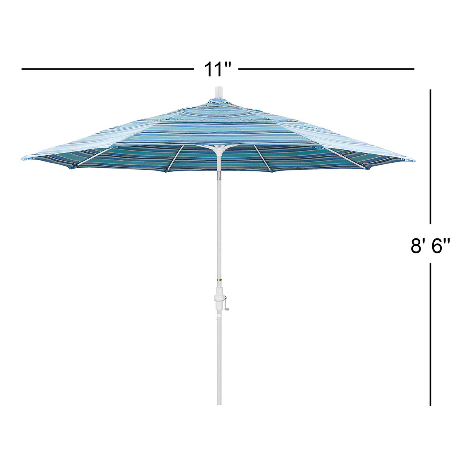 Brent 132'' Sunbrella® Outdoor Umbrella, Dolce Oasis Stripe Sunbrella®