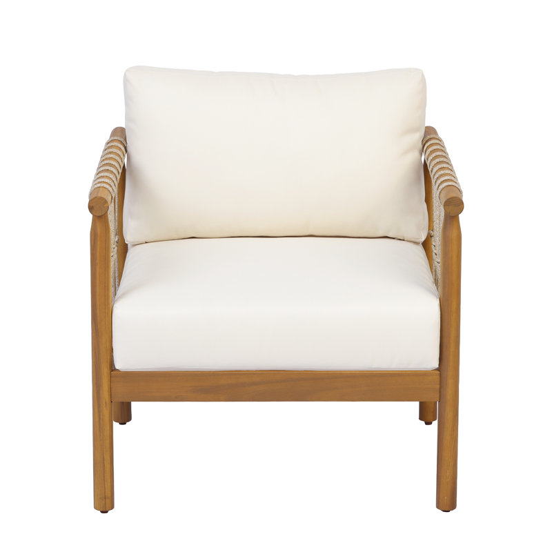 Fauteuil club en bois d'acacia, Teak