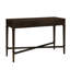 Console cannelée brun foncé avec 2 rangements - Idéale pour une table de vestibule en costume et espace de vie
