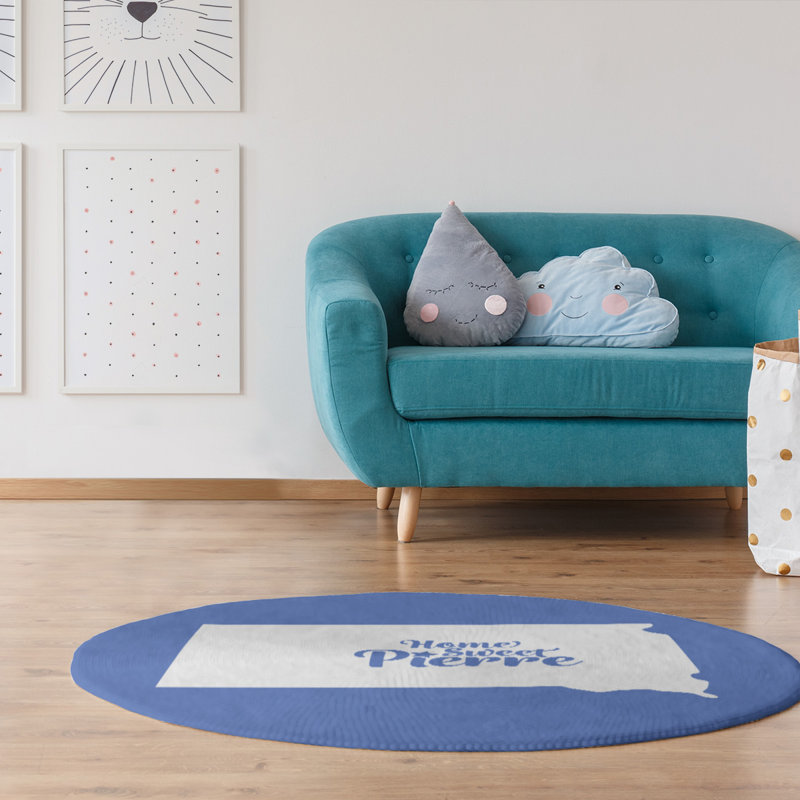Chenille Indoor Rug, Round 5'