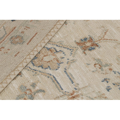 Oushak Handmade Oushak Silk and Wool Floral Area Rug