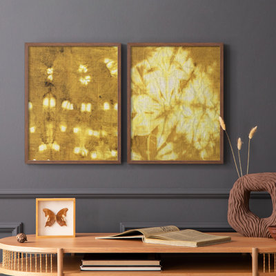 «Turmeric Sunrise I», reproduction encadrée de qualité supérieure - prête à être accrochée - aucun clou requis - aucun clou requis