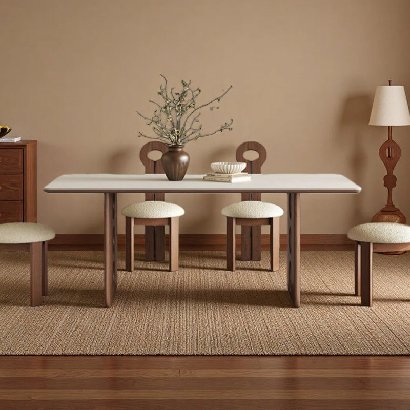Table de salle à manger rétro, H 29,53 po x l 70,87 po x P 31,5 po