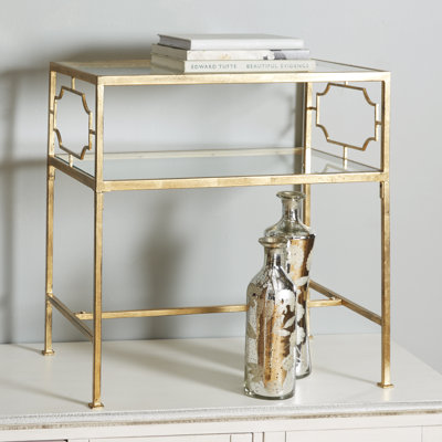 Arciniega Glass End Table with Storage