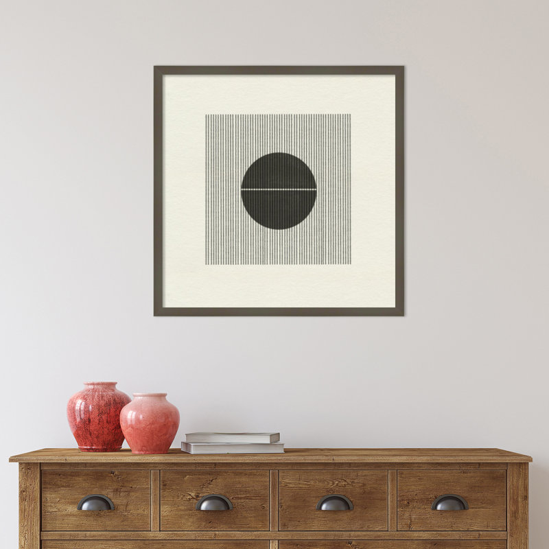 «Nyamal Paper Objet No 5» par le studio MIUUS, reproduction d'art encadrée, H 25 po x l 25 po, Gris