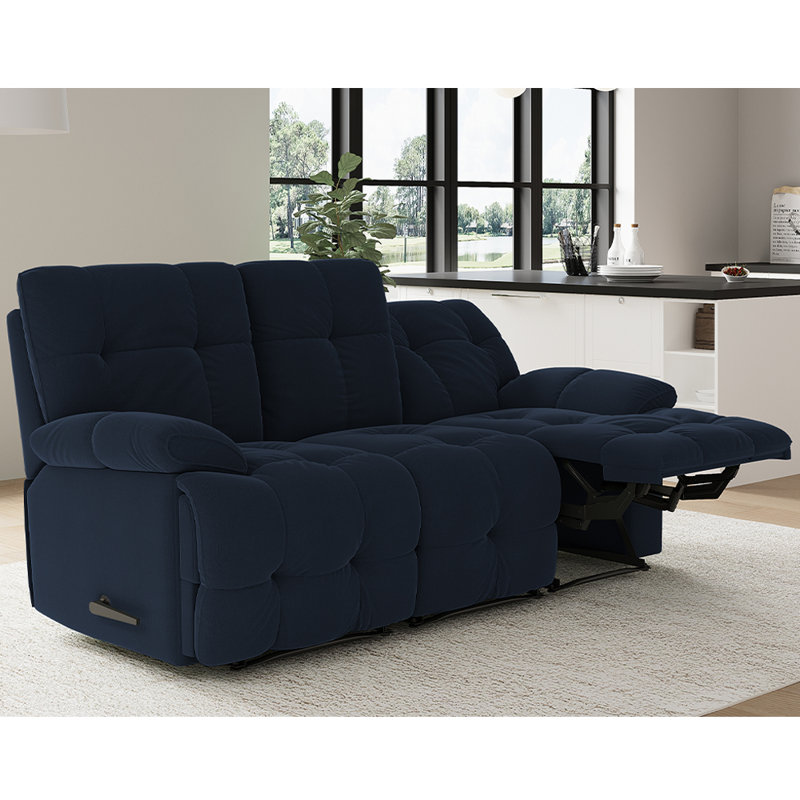 Liola 3 Seater Reclining Sofa, Blue