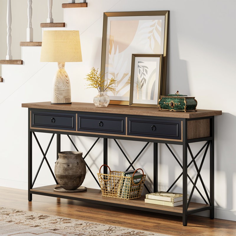 Console 70,86 "Tatianah, Gris / Noir